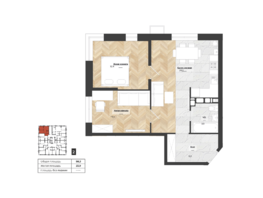 Продается 2-комнатная квартира ЖК Менделеев, 58.3 м², 5750000 рублей