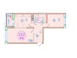 Продается 2-комнатная квартира ЖК Sport Village (Спорт деревня), 2.8, 53.3  м², 7888000 рублей