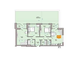 Продается 3-комнатная квартира ЖК 65, 111.5  м²