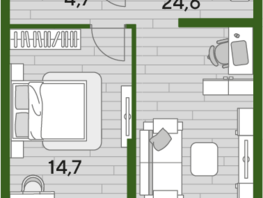 Продается 1-комнатная квартира ЖК DOGMA PARK (Догма парк), литера 16, 48.4  м², 6166160 рублей