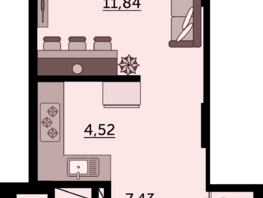 Продается Студия ЖК Город у реки, литер 12, 29.47  м², 3948980 рублей