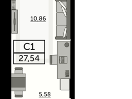 Продается Студия ЖК Сердце Ростова 2, литер 9, 27.54  м², 4791960 рублей