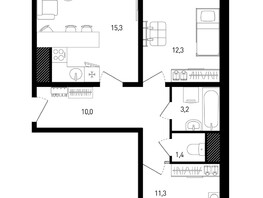 Продается 2-комнатная квартира ЖК 5 элемент Аске, лит 5-10 стр.1, сек.1,2,3, 56.2  м², 8048796 рублей