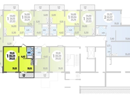 Продается 1-комнатная квартира ЖК Предгорье ЛАГО-НАКИ, литера 1, 39.52  м², 5105984 рублей