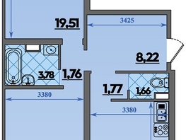 Продается 2-комнатная квартира ЖК Предгорье ЛАГО-НАКИ, литера 8, 66.39 м², 7236999 рублей