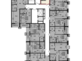 Продается 1-комнатная квартира ЖК Звезды, литер 11, 39.3  м&sup2;, 7546000 рублей