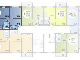 Продается 2-комнатная квартира ЖК Предгорье ЛАГО-НАКИ, литера 2, 60.62  м², 6705000 рублей