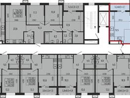 Продается 1-комнатная квартира ЖК Звезды, литер 12, 43.2  м², 5306000 рублей