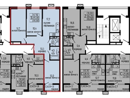 Продается 3-комнатная квартира ЖК Звезды, литер 10, 86.6  м², 8920000 рублей