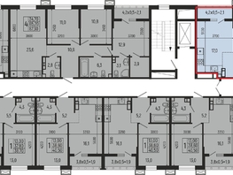 Продается 1-комнатная квартира ЖК Звезды, литер 12, 42.6  м², 8094000 рублей