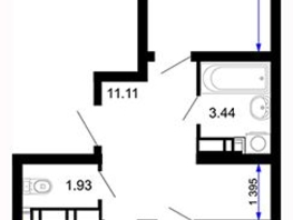 Продается 2-комнатная квартира ЖК Дом на Московской, 70.65  м², 8054100 рублей