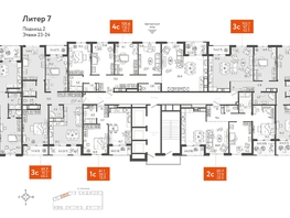 Продается 3-комнатная квартира ЖК Все Свои VIP, литера 7, 107.8 м², 33418000 рублей