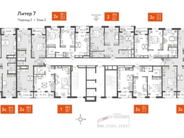 Продается 2-комнатная квартира ЖК Все Свои VIP, литера 7, 71.2 м², 16482800 рублей