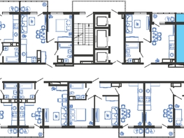 Продается 1-комнатная квартира ЖК Облака-3, дом 1, 33.7 м², 7478030 рублей