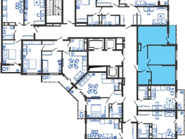 Продается 2-комнатная квартира ЖК Облака-3, дом 1, 50.8  м², 9194800 рублей