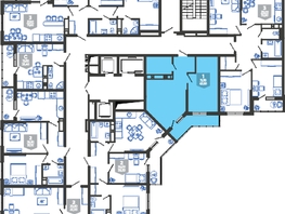 Продается 1-комнатная квартира ЖК Облака-3, дом 1, 42.5 м², 8718025 рублей