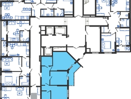 Продается 2-комнатная квартира ЖК Облака-3, дом 1, 59  м&sup2;, 11138669 рублей