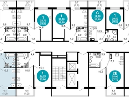 Продается 2-комнатная квартира ЖК Флора, 4 этап, 43.3  м², 20866270 рублей