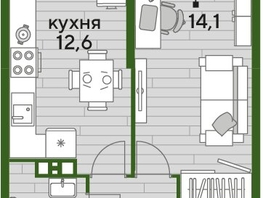Продается 1-комнатная квартира ЖК DOGMA PARK, литера 2, 37.5  м², 7338750 рублей
