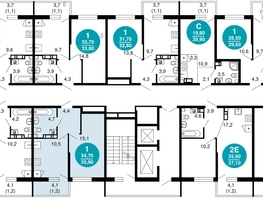 Продается 1-комнатная квартира ЖК Флора, 4 этап, 35.9  м², 15921650 рублей