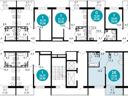 Продается 1-комнатная квартира ЖК Флора, 4 этап, 37.1 м², 16479820 рублей