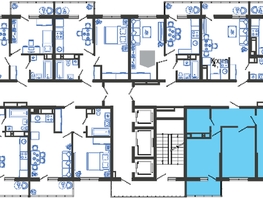 Продается 2-комнатная квартира ЖК Облака-3, дом 1, 56.2  м², 9806900 рублей