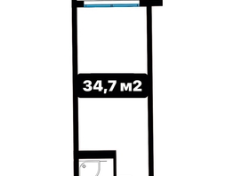 Продается 1-комнатная квартира Шоссейная ул, 34.7  м², 26025000 рублей