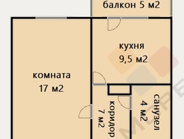 Продается 1-комнатная квартира 3-я Целиноградская ул, 37.4  м², 4000000 рублей