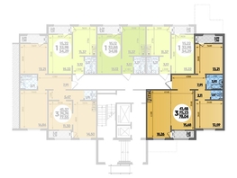 Продается 3-комнатная квартира ЖК Восточный, литера 45, 78.04  м², 9406051 рублей
