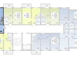 Продается 2-комнатная квартира ЖК Романовский, литера 1, 64.29  м², 6615441 рублей