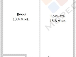 Продается 1-комнатная квартира Старокубанская ул, 39.7  м², 8500000 рублей