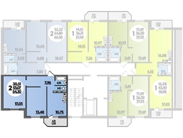 Продается 2-комнатная квартира ЖК Южная долина, литера 1, 54.3  м², 5554890 рублей