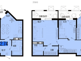 Продается 4-комнатная квартира ЖК Цветной бульвар, литер 4, 112.74  м², 12401400 рублей