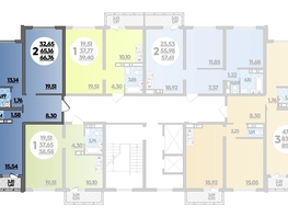 Продается 2-комнатная квартира ЖК Город у моря, литер 17, 66.76  м², 9887156 рублей