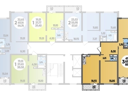 Продается 3-комнатная квартира ЖК Город у моря, литер 17, 85.99  м², 10783146 рублей