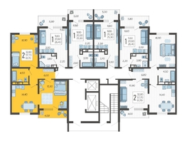 Продается 2-комнатная квартира ЖК Горный квартал, литера 3, 61.7  м², 18090440 рублей