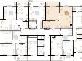 Продается 1-комнатная квартира ЖК Южане, 4 очередь литера 4, 44.8  м², 8328320 рублей