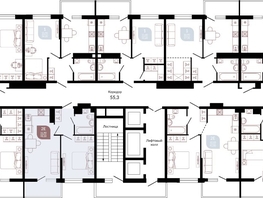 Продается 1-комнатная квартира ЖК Отражение, 2 очередь литера 3, 41.5  м², 7033540 рублей