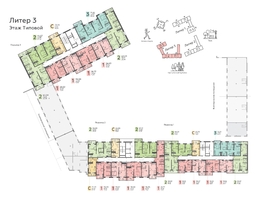 Продается 2-комнатная квартира ЖК Теплые Края, 1 очередь литера 3, 60.17  м², 7822100 рублей