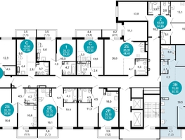 Продается 2-комнатная квартира ЖК Лестория, дом 5, 80.3  м², 27663350 рублей