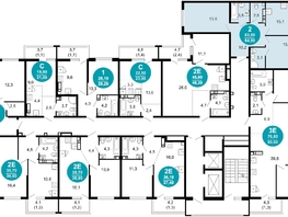 Продается 2-комнатная квартира ЖК Лестория, дом 5, 64.7  м², 23324350 рублей