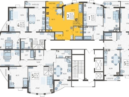 Продается 3-комнатная квартира ЖК Режиссёр, литера 4, 104.83  м², 14571370 рублей