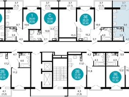 Продается 2-комнатная квартира ЖК Флора, 4 этап, 42.5  м², 18041250 рублей