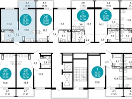 Продается 1-комнатная квартира ЖК Лестория, дом 2, 35.6 м², 18654400 рублей