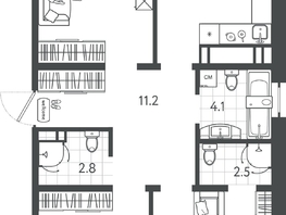 Продается 3-комнатная квартира ЖК Все Свои VIP, литера 4, 90.5  м², 20362500 рублей