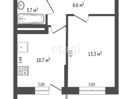 Продается 1-комнатная квартира ЖК Ракурс , литер 6, 36  м², 3800000 рублей