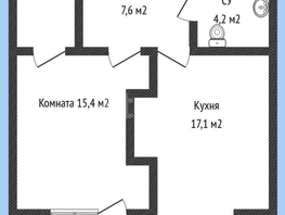 Продается 1-комнатная квартира Кожевенная ул, 50  м², 8750000 рублей