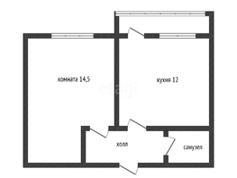 Продается 1-комнатная квартира ЖК Облака, литера 4, 35.5  м², 3700000 рублей