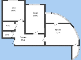 Продается 2-комнатная квартира Кожевенная ул, 76.7  м², 14700000 рублей