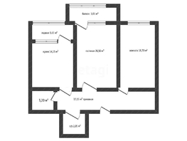 Продается 2-комнатная квартира ЖК Дом на Московской, 66.3  м², 7880000 рублей